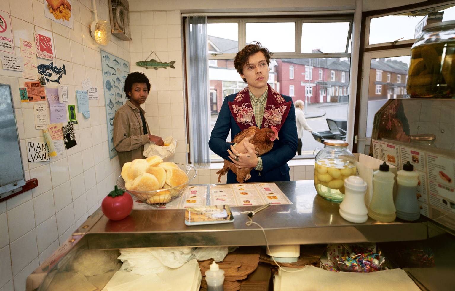 Harry Styles' New Best Friend Is a Chicken in Gucci Campaign | Glitter Magazine