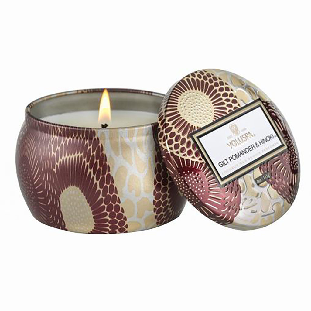 The holidays are just around the corner so, look no further for the perfect gift than Voluspa's Gilt Pomander & Hinoki Candle. 