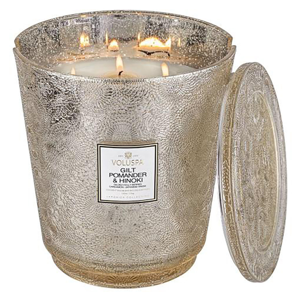 The holidays are just around the corner so, look no further for the perfect gift than Voluspa's Gilt Pomander & Hinoki Candle. 