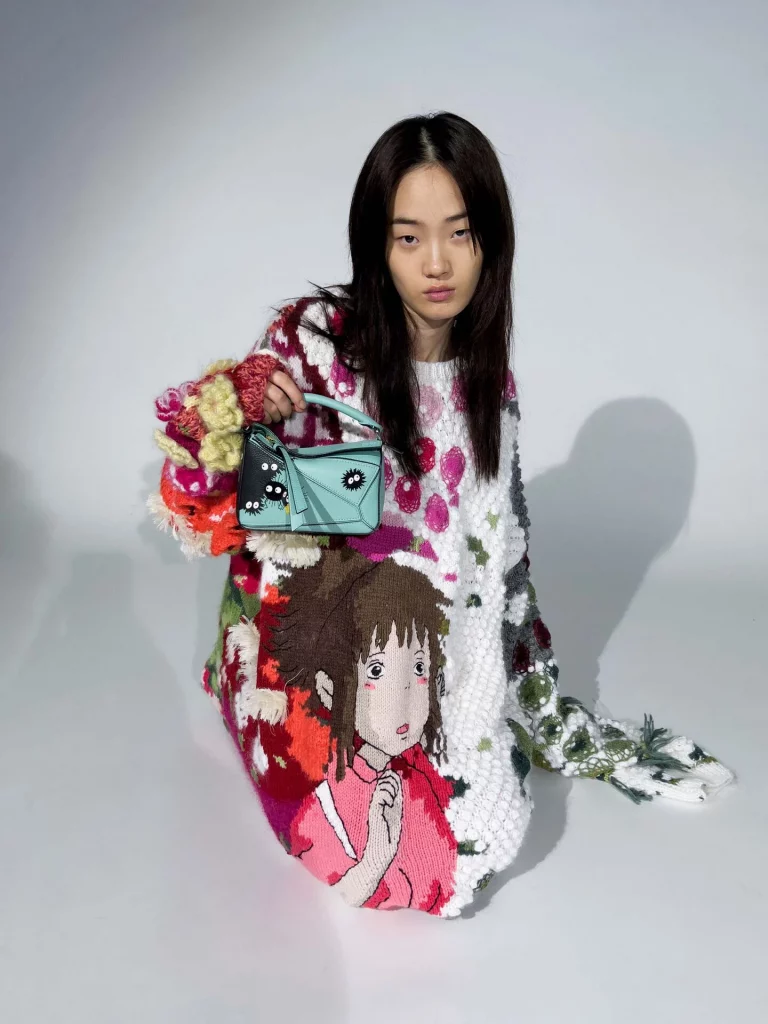 Luxury fashion brand LOEWE released its new collaboration with Studio Ghibli on January 7 with the all-time highest-grossing film in Japan, Spirited Away (2001). Their first successful 2021 collaboration was with the film My Neighbour Totoro (1988). Now, LOEWE rolls into 2022 with a dreamy and whimsical collection based on the animated film Spirited Away.