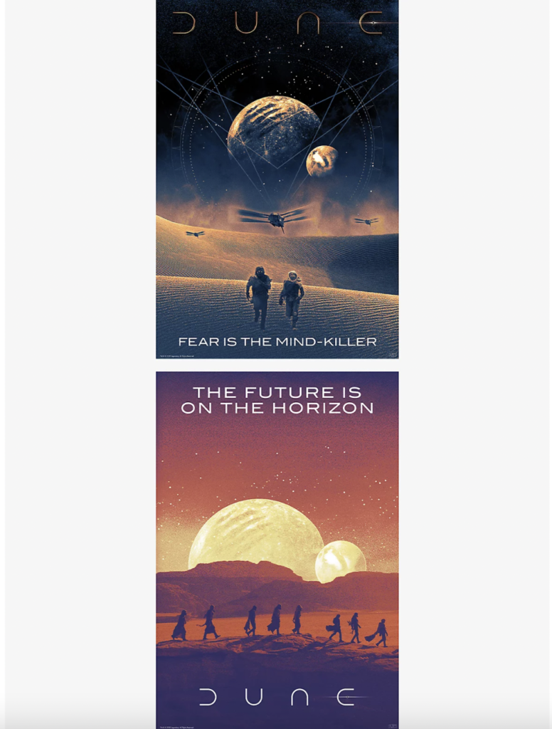 In case you’ve missed it, Denis Villeneuve’s 2021 star-studded sci-fi blockbuster, Dune, showed its cinematic dominance snatching a total of ten Oscar nominations. Ranging from Best Picture to Best Costume Design, Dune will be sure to show its desert power with its nominations at the upcoming Academy Awards. While there is some time to kill between now and the 94th Academy Award ceremony— premiering on March 27th on ABC—we have the perfect way to keep yourself busy until then: treat yourself to some dazzling Dune merchandise. Here are must-have items for every Dune fan: 