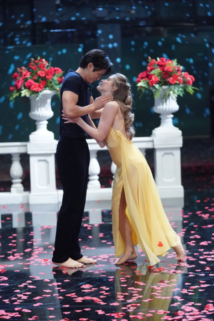 Following Moulin Rouge was probably the most unique piece of the night. Julianne wants to add some romance and nostalgia to the special, so she mentions how impactful Beauty and the Beast is when you watch it from a more mature perspective. She teams up with Harry Shum Jr. for a gorgeous contemporary piece to the 2017 title track, choreographed by Karen S. Chuang and Robert Roldan. In other shows and films, we typically see a Viennese Waltz or ballet-inspired choreography paired with this song, so the fusion of Hough’s and Shum’s respective dance styles makes for an edgy and modern, yet simple contemporary that is full of heart and storytelling. Oh, and the rose petals were a nice touch.