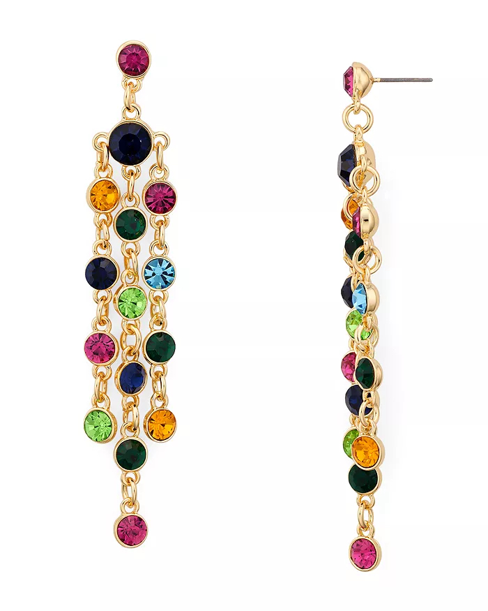 While minimalism has been favored in past seasons, take over the newest trend of bold and colorful earrings for spring. Vibrant and vivid hues are all the rave for this upcoming season. Spring 2022 runway shows have featured brightly colored accessories, and TikTok’s #rainbowjewelry hashtag has over two million views. Whether it's chunky or dainty, effortlessly add touches of glam to casual or formal looks with these multi-hued earrings.