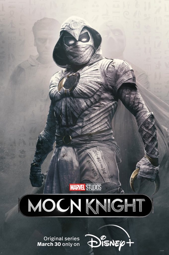 Recent posters for the upcoming Marvel Studios Disney+ miniseries Moon Knight exhibit different sides of the character "Moon Knight." The posters reveal the title character (Oscar Isaac) and his different alters. 