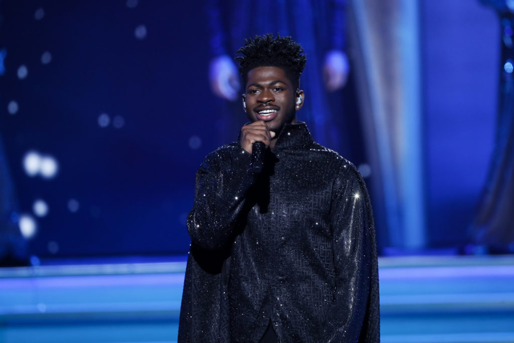 Lil Nas X was joined by rapper Jack Harlow to perform "Dead Right Now," "Montero (Call Me by Your Name)," and "Industry Baby" at the 64th Annual Grammy Awards. His impressive performances and stunning outfits wowed the audience at the 2022 Grammy Awards.