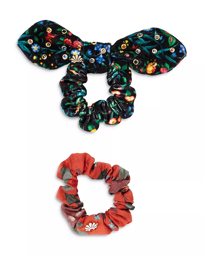 Spice up your everyday looks with Bloomingdale's hair accessories, like a colorful silk scarf by Salvatore Ferragamoor or a Lele Sadoughi's scrunchie set.