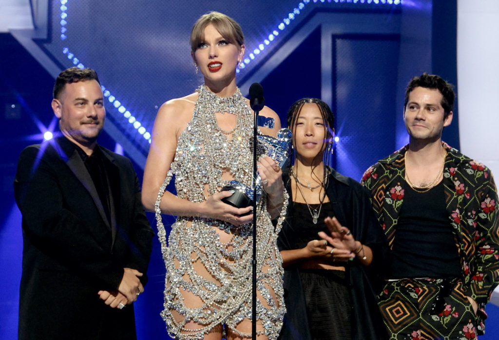 Taylor Swift wins Video of The Year at the MTV Video Music Awards (VMAs) ceremony  and teases her new album, Midnights on stage.
