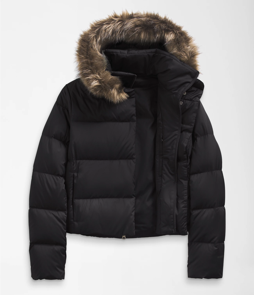 North face outlet fur hoodie