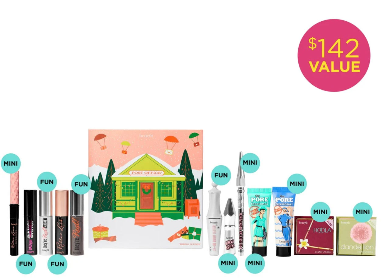 Benefit has recently released seventeen new value sets, just in time for the holiday season. These value sets contain many products in one box and are perfect to give to any makeup lover. Containing various eye products and face powders, you can find the perfect value set for yourself or a friend. Check out some of Glitter’s favorite value sets from Benefit.