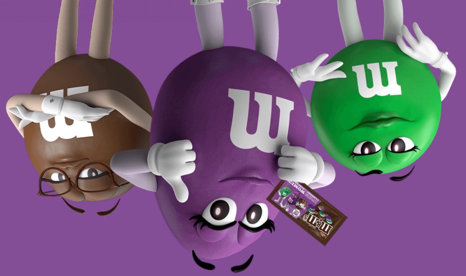 M&M'S female 'spokescandies' Green, Brown and Purple flip the status quo for  International Women's Day