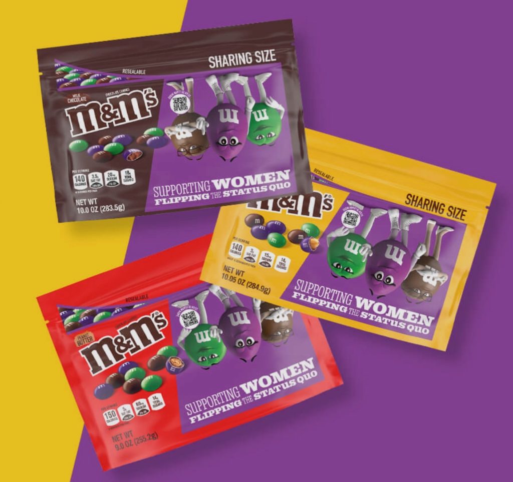 M&M's is diving into the new year by introducing limited edition packaging that exclusively features the brand's three women mascots.