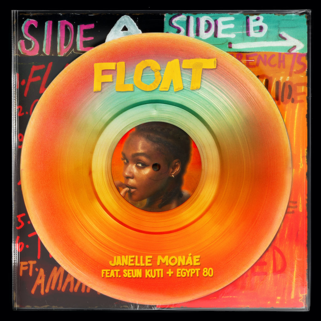 Janelle Monáe releases new music in over a year with her new single "Float," featuring musician Seun Kuti and his band Egypt 80.