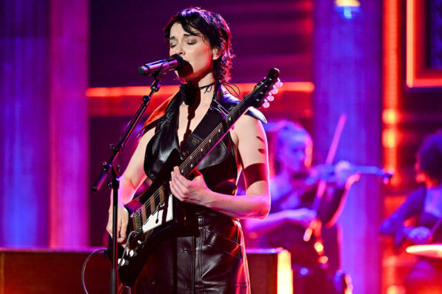 Annie Clark, also known as St. Vincent, made a quick pit stop to 'The Tonight Show Starring Jimmy Fallon' on March 8.