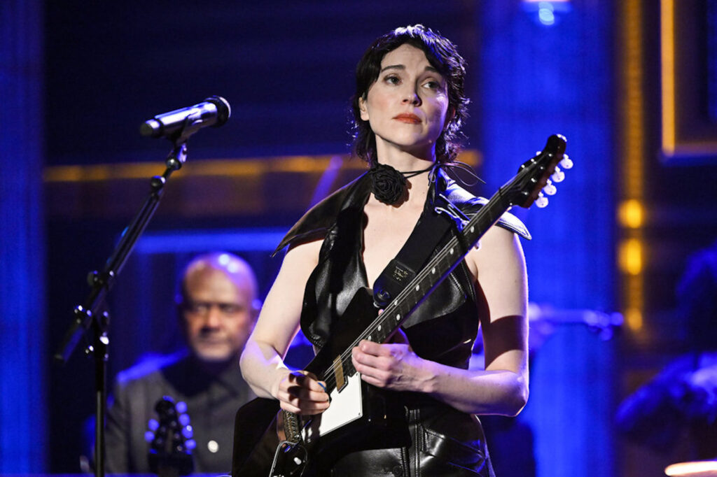 Annie Clark, also known as St. Vincent, made a quick pit stop to 'The Tonight Show Starring Jimmy Fallon' on March 8.