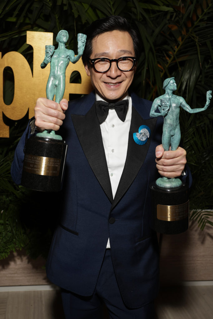 Vietnamese-American actor Ke Huy Quan gave a tearful acceptance speech at this year's Screen Actors Guild  Awards. 