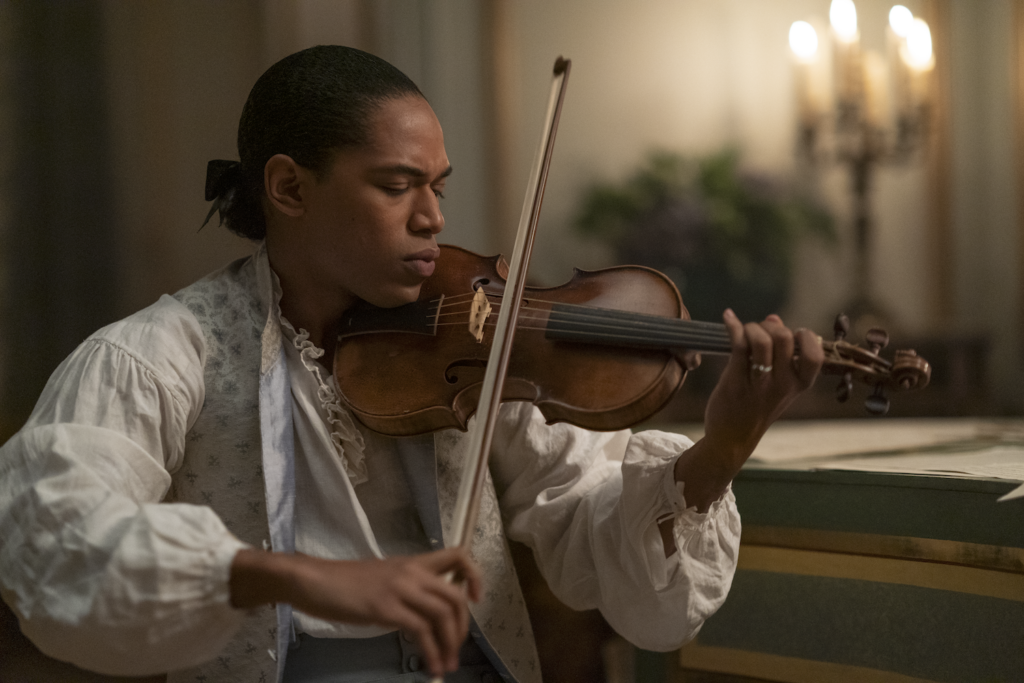 Kelvin Harrison Jr. (Luce, Monsters and Men) stars as composer and polymath Joseph Bologne, Chevalier de Saint-Georges, alongside Samara Weaving.