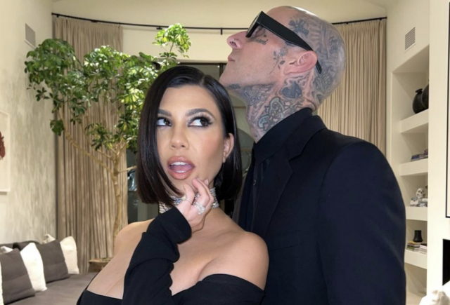 Travis Barker and Kourtney Kardashian are expecting and Travis is spilling all the tea.