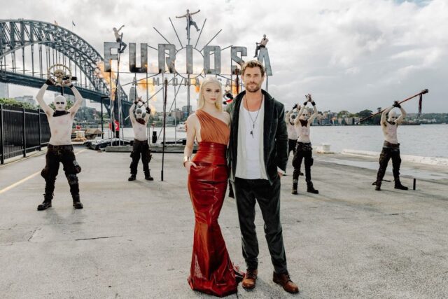 Anya-Taylor Joy and Chris Hemsworth make their first pitstop on the global press tour for Furiosa: A Mad Max Saga in Sydney, Australia.