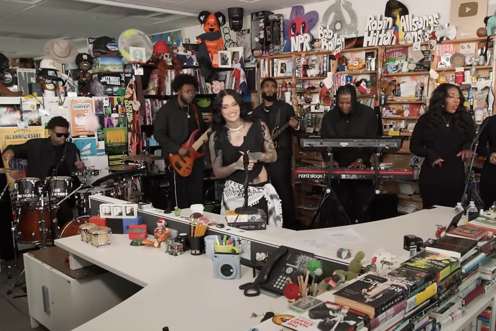 In her first NPR Tiny Desk Concert, Kehlani showcased her music and advocacy for Palestine, Congo, and other regions facing geopolitical conflict.