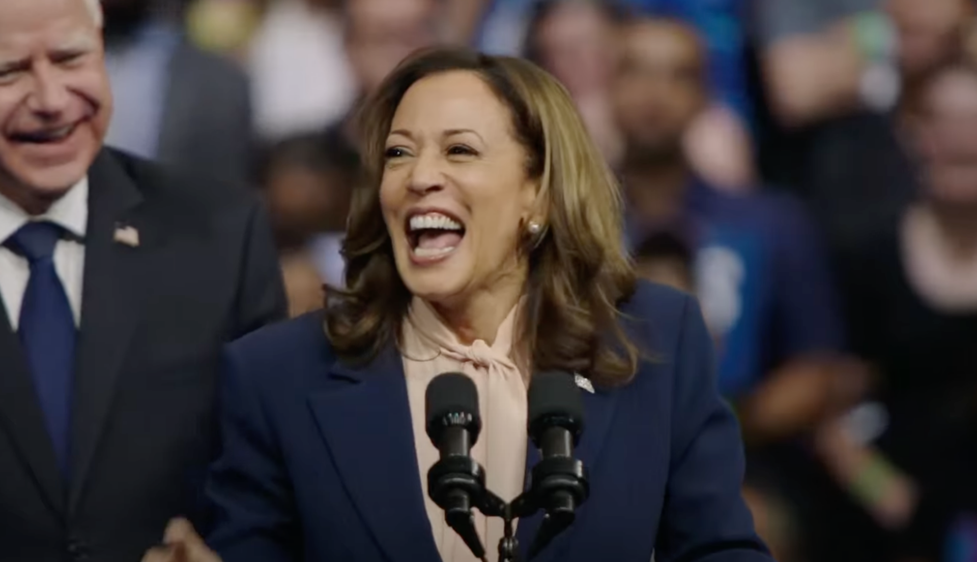 Tim Walz officially steps in next to Kamala Harris as her Vice Presidential running mate in their first joint public appearance on Tuesday, rallying an energized crowd in Philadelphia.