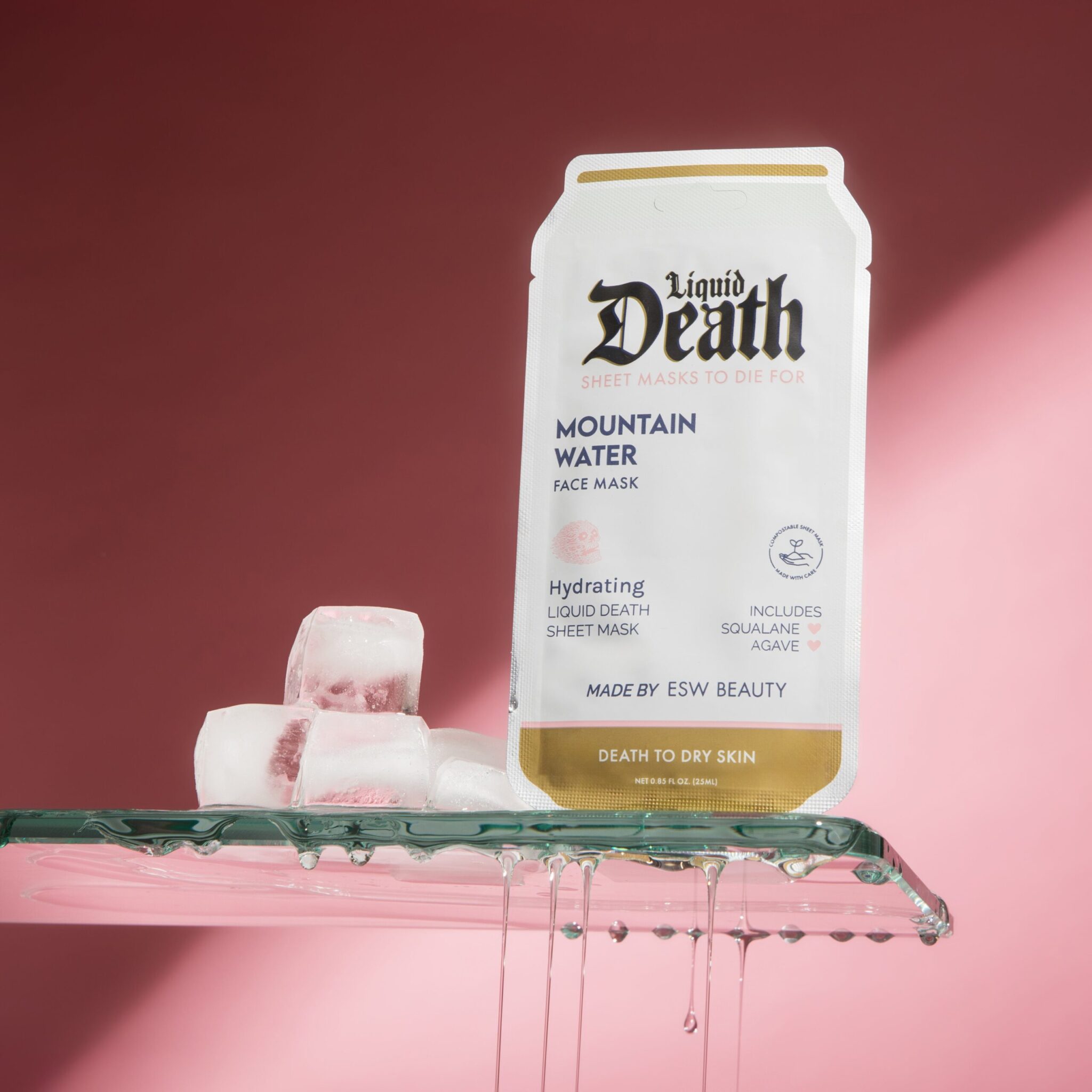 Meet the skincare collab you didn’t know you needed: ESW Beauty x Liquid Death. The clean beauty brand has teamed up with the cult-favorite canned water company to launch a limited-edition set of sheet masks.