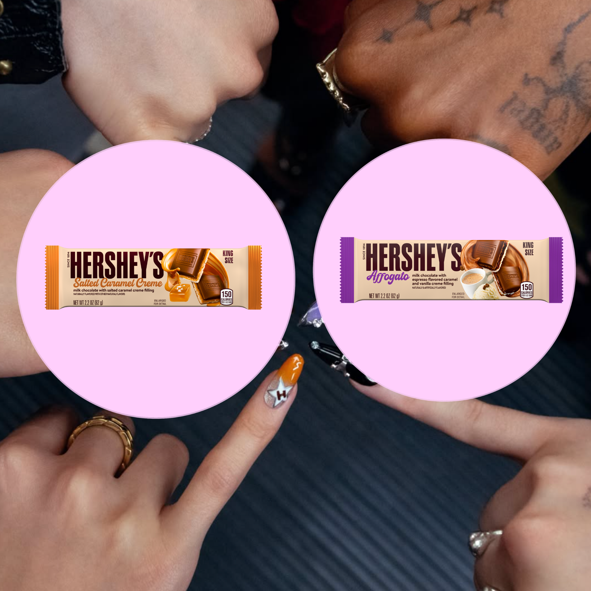 KATSEYE is putting their pinkies up for something sweet. The global girl group is teaming up with Hershey to launch its new Creme Bars, a line of chocolate bars made with smooth, rich milk chocolate and filled with a decadent cream center.